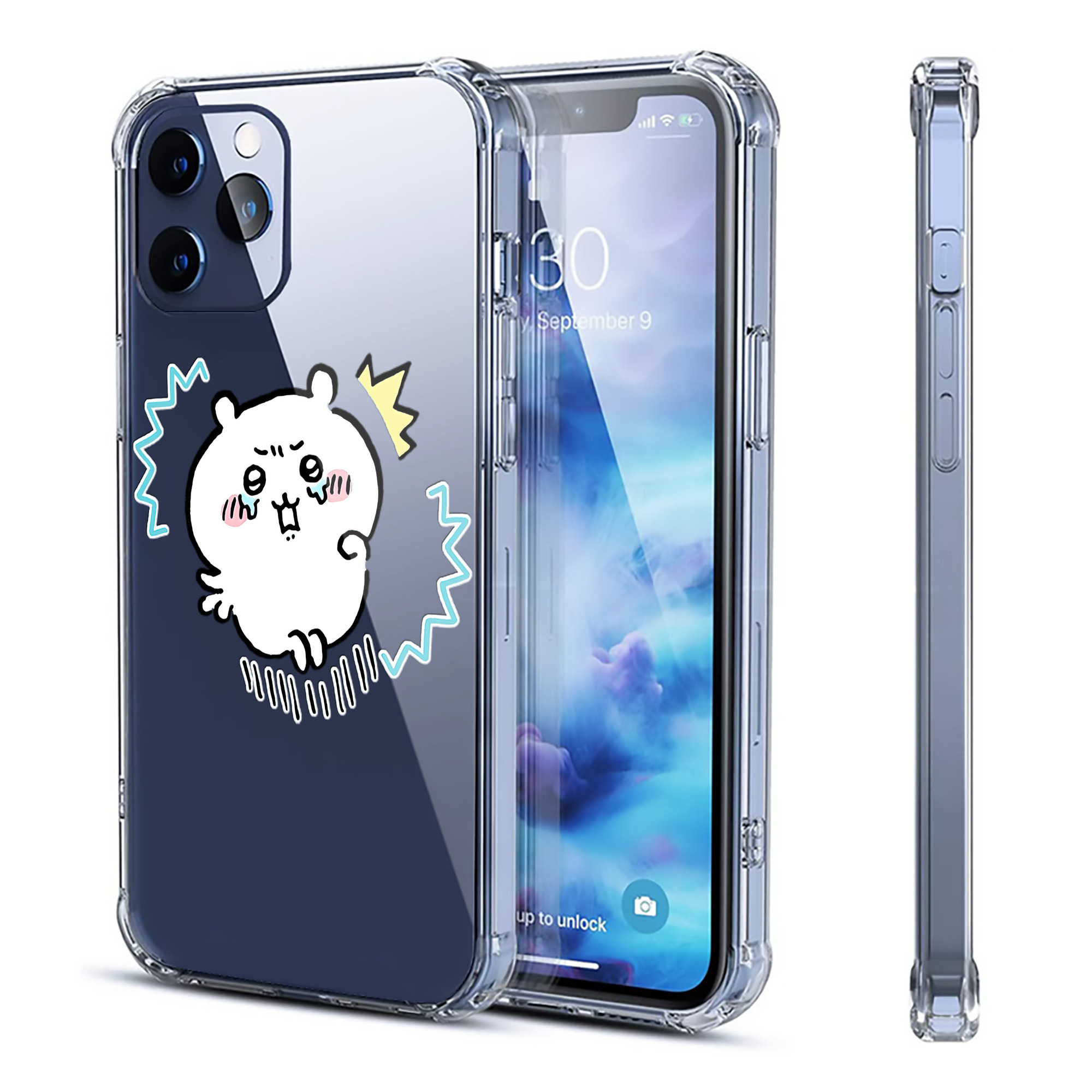（画像用） ちいかわ ちいかわ Chii-kawa chiikawa 【iPhone 12シリーズ対応】透明スマホケース（クリアソフトケース）